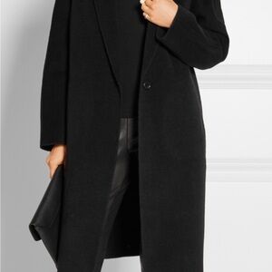 Donna Karen Black Wool & Cashmere Long Coat